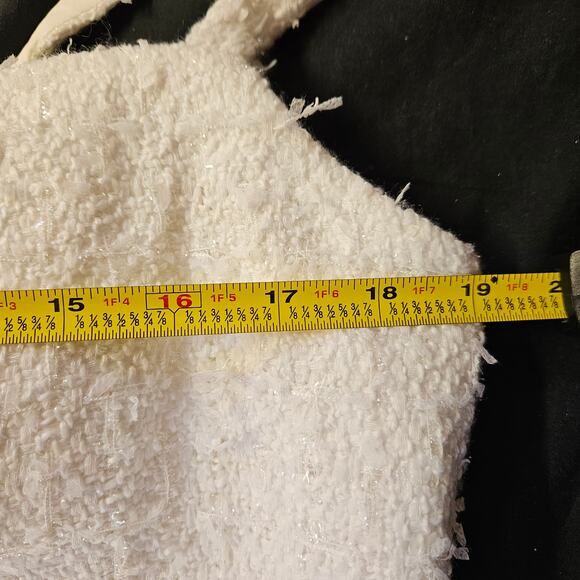 Dessy Collection Ivory Shimmer Mini Dress Size 16R NWT Wedding Fairy‎ Angel - Picture 8 of 9